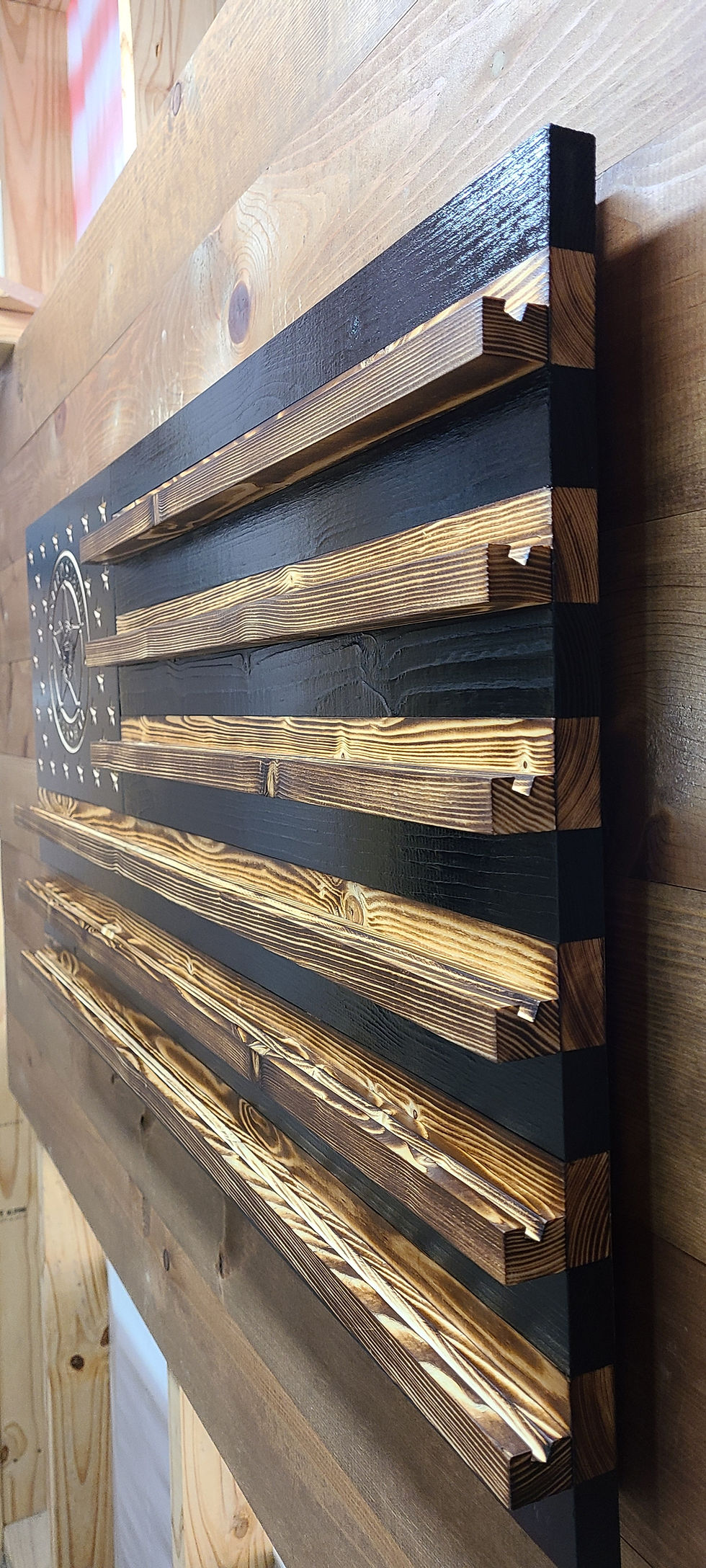 Thumbnail: U.S. Marshal Challenge Coin Display Flag, Holds 90-100 Coins