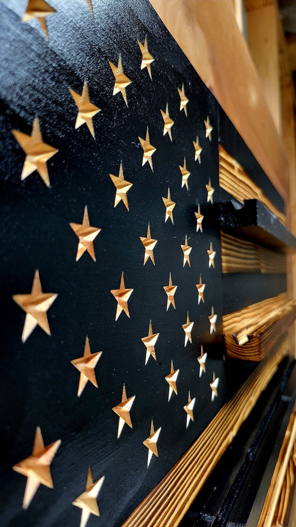 Thumbnail: Small American Challenge Coin Display Flag, Holds up to 48 coins