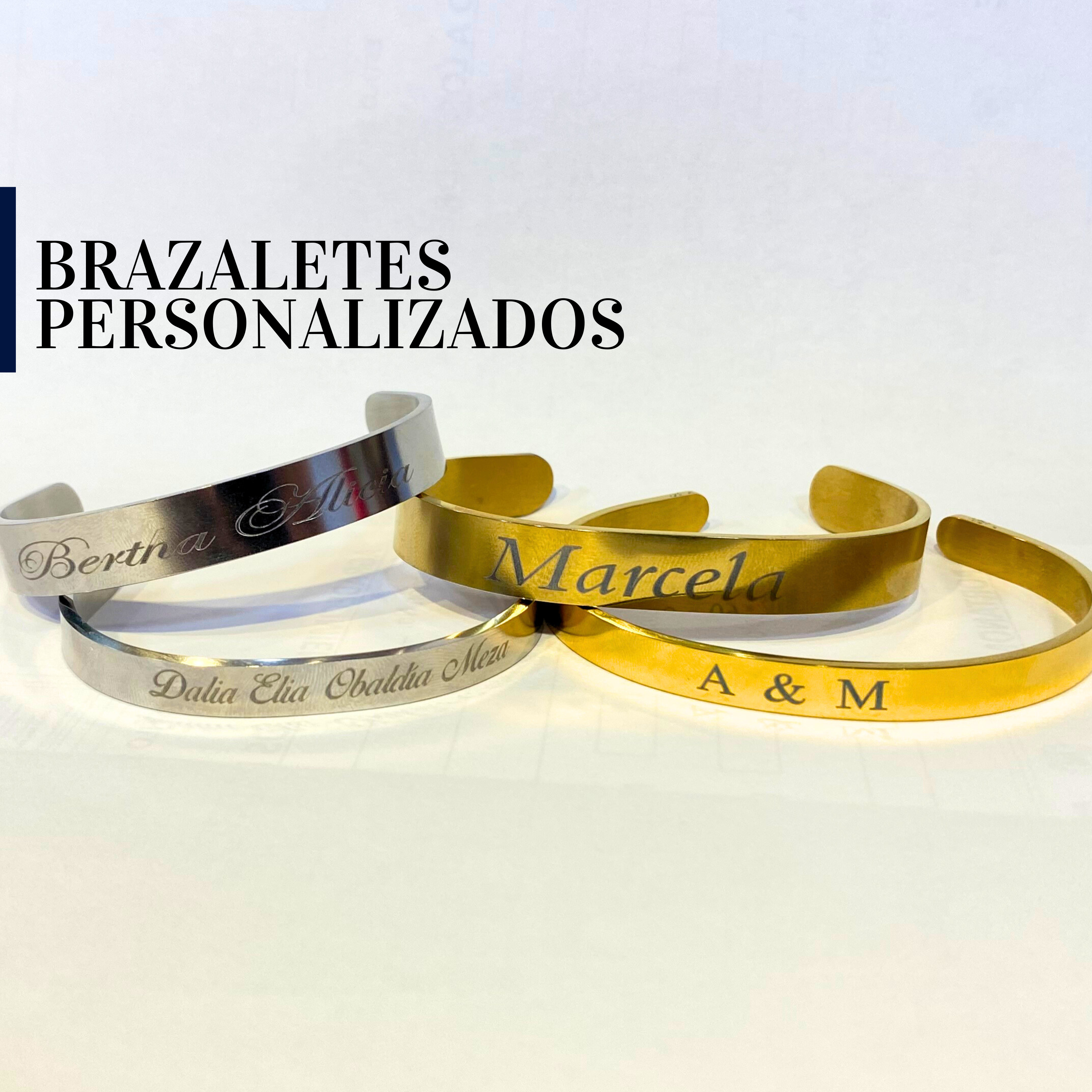 Brazalete de acero personalizado