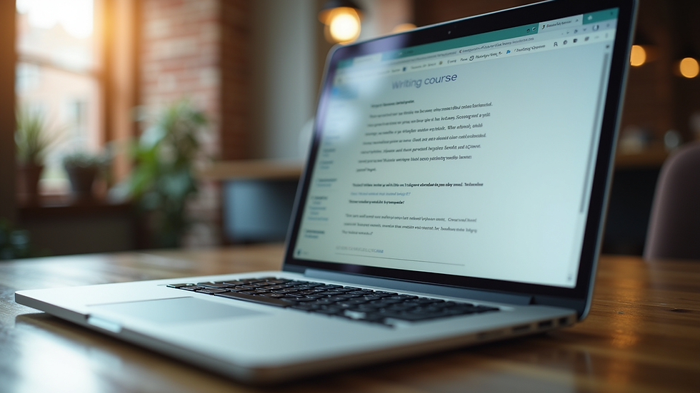Beginner Writing Courses Online: Your First Steps