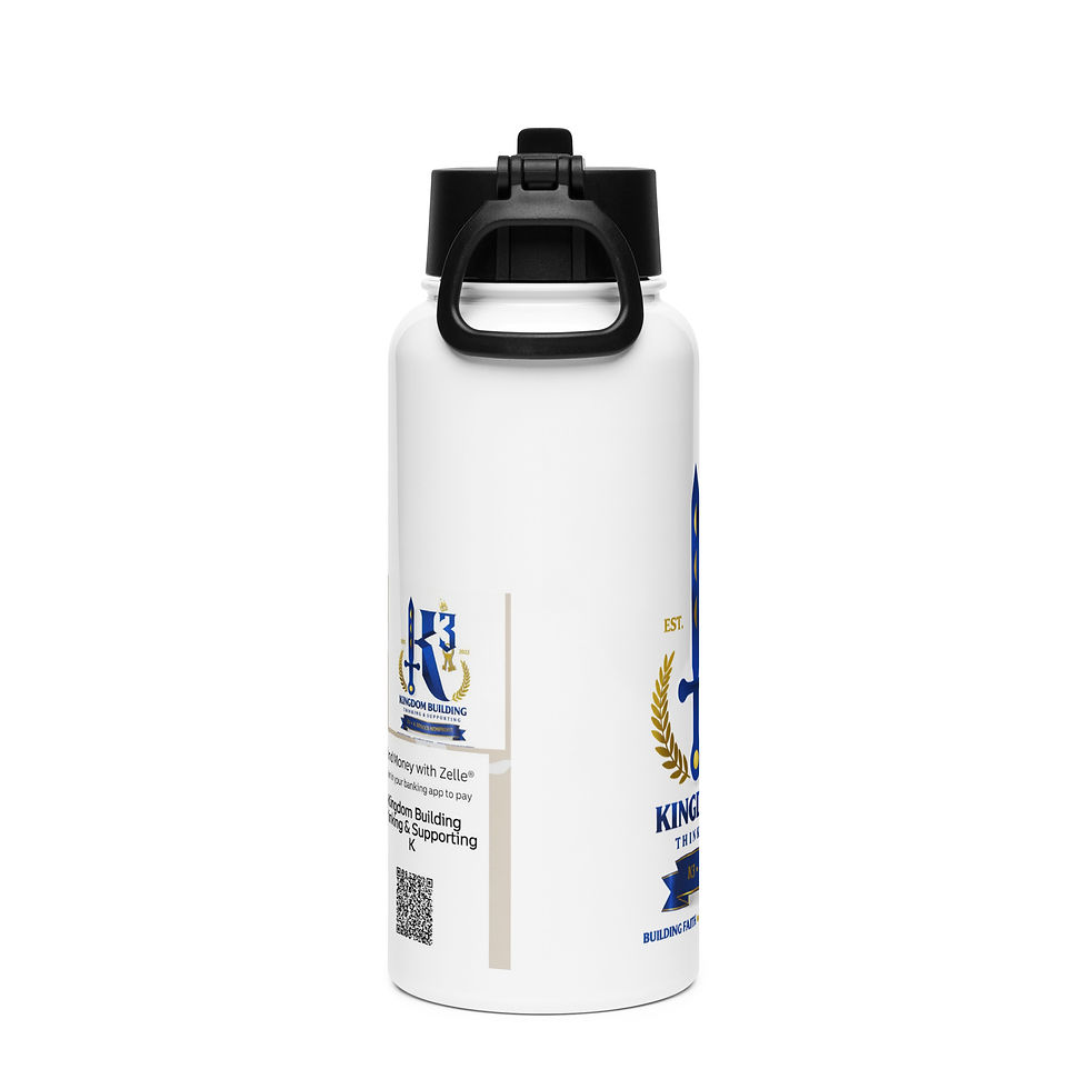 Thumbnail: Stainless steel water bottle with a straw lid