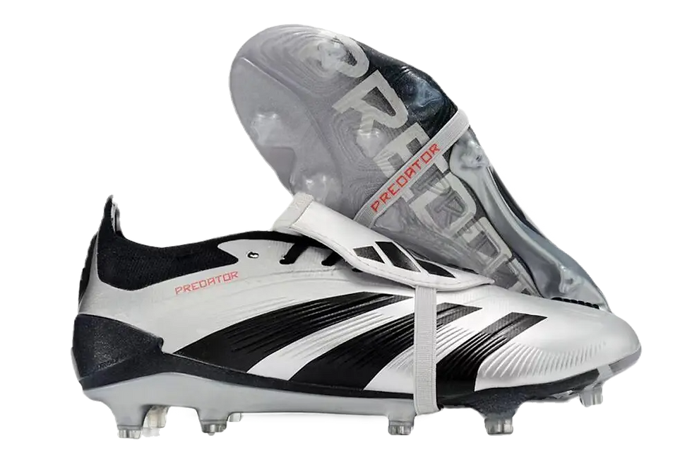 Adidas Predator Elite Foldover Tongue FG Firm Ground Soccer Cleats - Silver/Blac