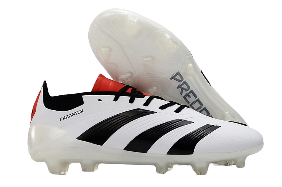 Adidas Predator 24 Elite FG Firm Ground Soccer Cleats - White/Black/Red