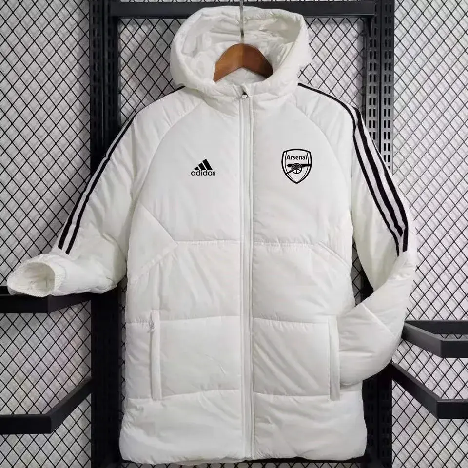 Arsenal White Puffer Jacket