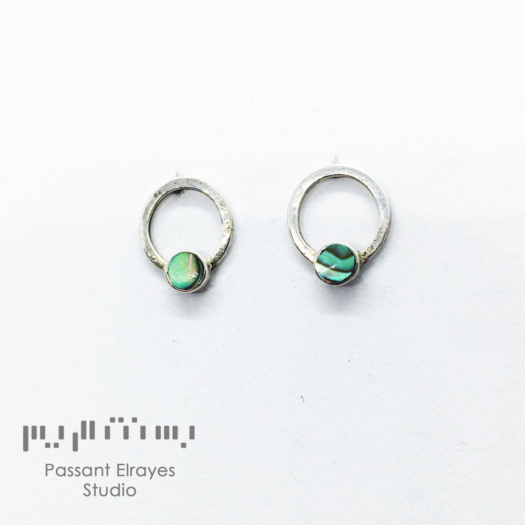 Abalone & Silver Earrings