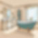 Interior designer style hand drawnspacious luxury bathroom with oval bath and minimalist s