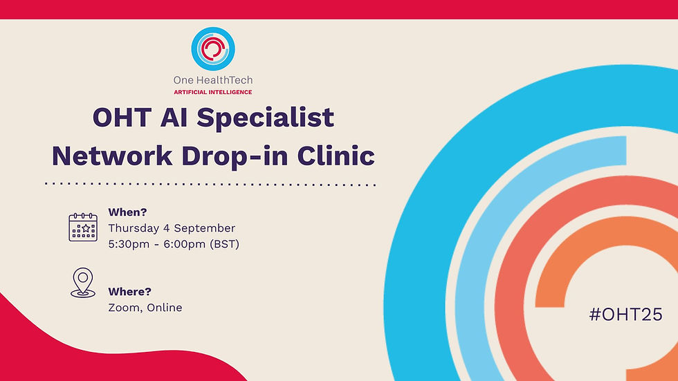 OHT AI Specialist Network: September Drop-in Clinic
