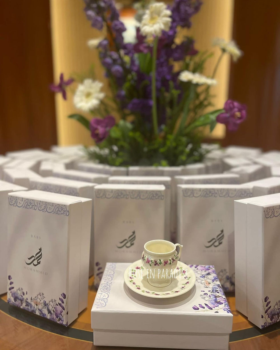 Thumbnail: 2 Pieces Hand-Painted Turkish Coffee Cups