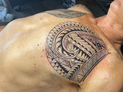 Polynesian chest peck by Lita Edwards