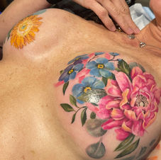 double mastectomy, mastectomy tattoo, breast cancer tattoo, floral mastectomy, scar cover up, scar coverup tattoo, save the tatas, breast tattoo, floral tattoo, tattoo, inked girls, chest tattoo, color, color tattoo, health care provider tattoo, 3d areolas, micro pigmentation tattoo, micro pigmentation, Lita edwards, metamorphosis ink dunedin, metamorphosis ink, boobs and tattoos