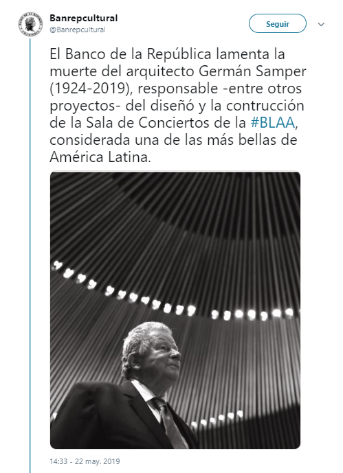 NOTICIAS CARACOL Murió el arquitecto Germán Samper Gnecco