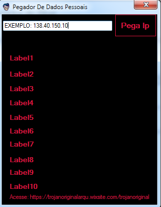 FALA GALERA BELEZA HOJE VOU TRAZER PARA VOCES UM PEGADOR DE DADOS PESSOAS E SO VOCE COLAR O IP DA IN