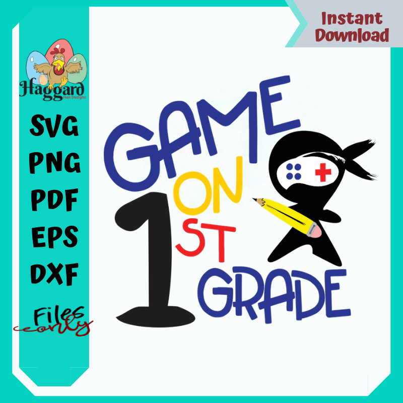 HHD GAME ON FIRST GRADE SVG