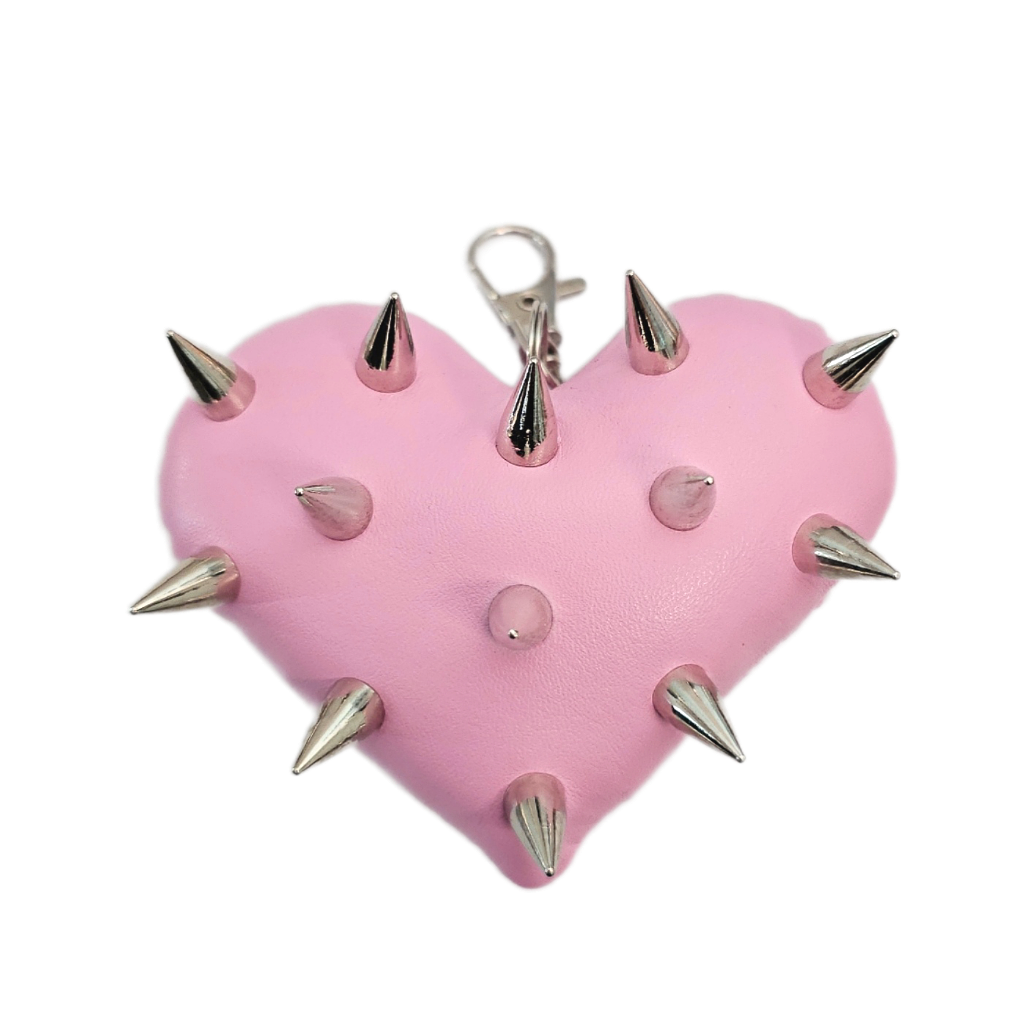 MiNi MiNi SPiKED HEART KEYRING (PINK)