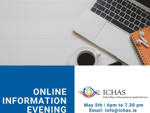 Online Information Evening, ICHAS Programmes at Cavan Institute