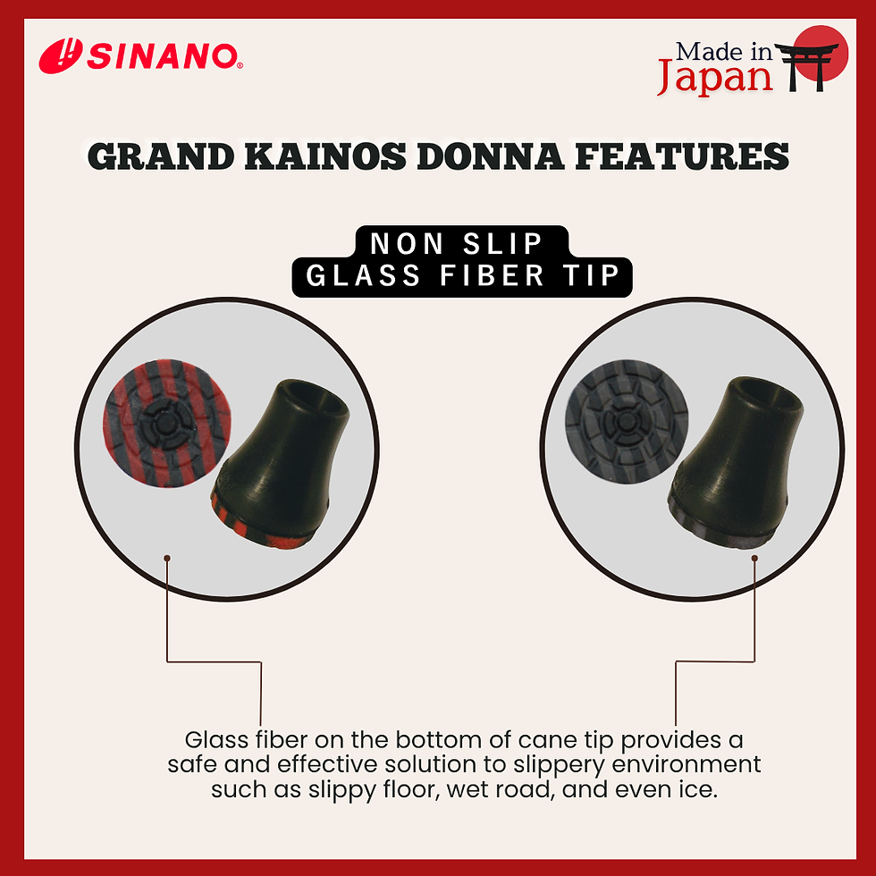 Thumbnail: Sinano Japan Grand Kainos Lunamezza Folding Cane