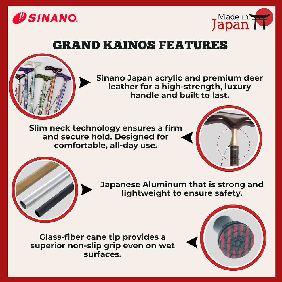Thumbnail: Sinano Japan Grand Kainos Folding Cane
