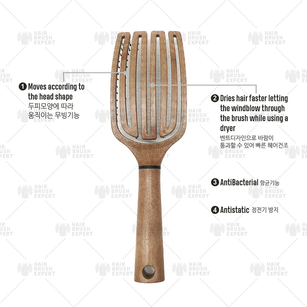 Thumbnail: Yao Flip Brush Wooden Texture (2 in 1 Volumizing for Mid to Long Hair)