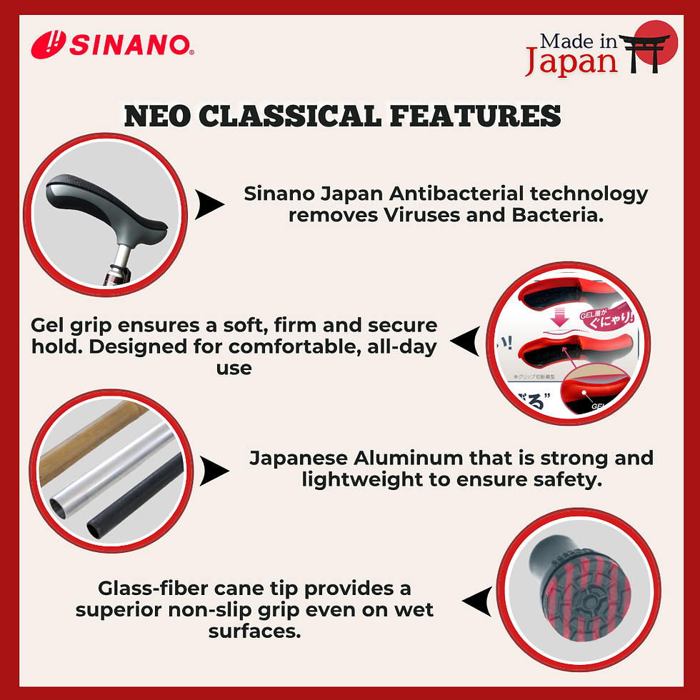 Thumbnail: Sinano Japan Neo Classical Walking Cane