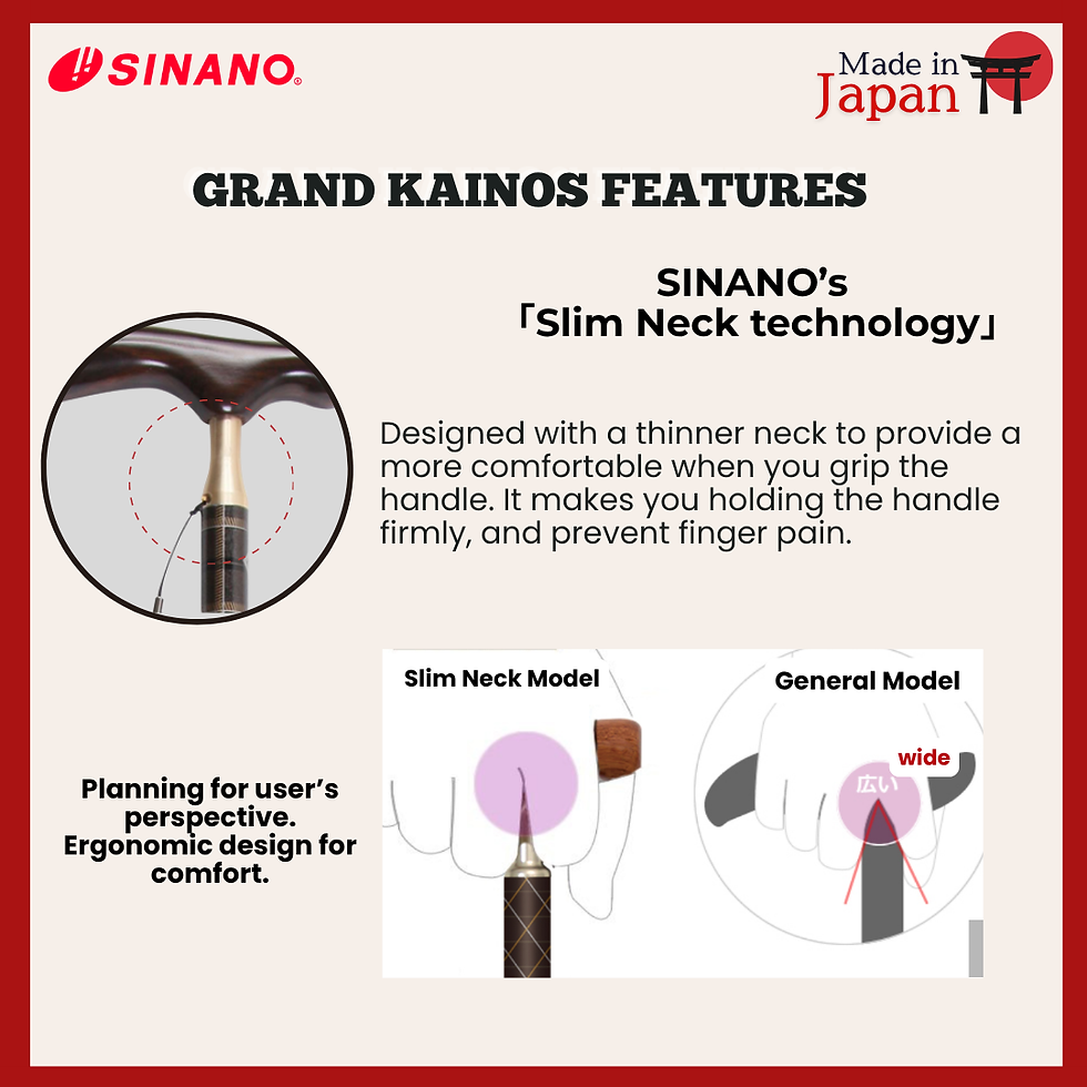 Thumbnail: Sinano Japan Grand Kainos Folding Cane