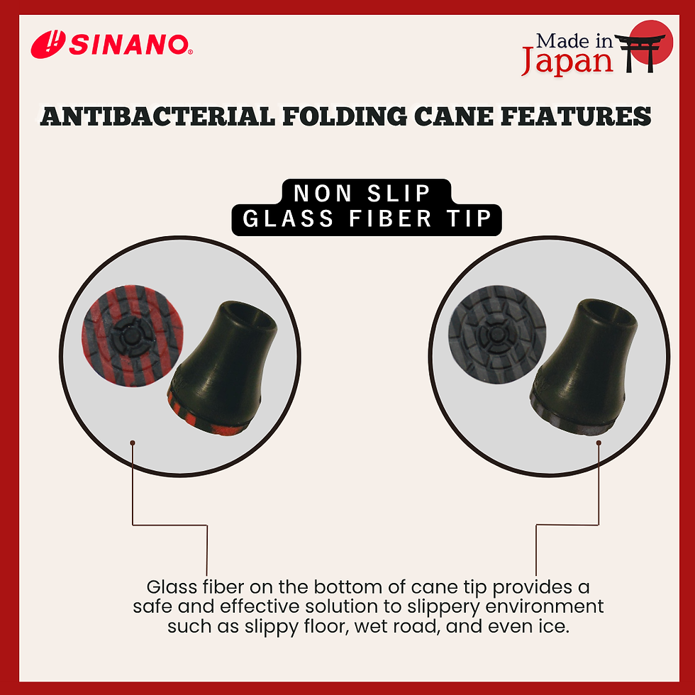 Thumbnail: Sinano Japan Antibacterial Blue Folding Cane