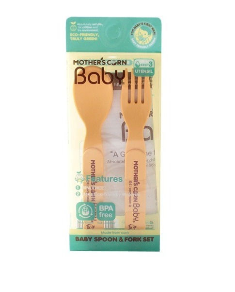 Thumbnail: Mother's Corn Step Up Spoon & Fork Set