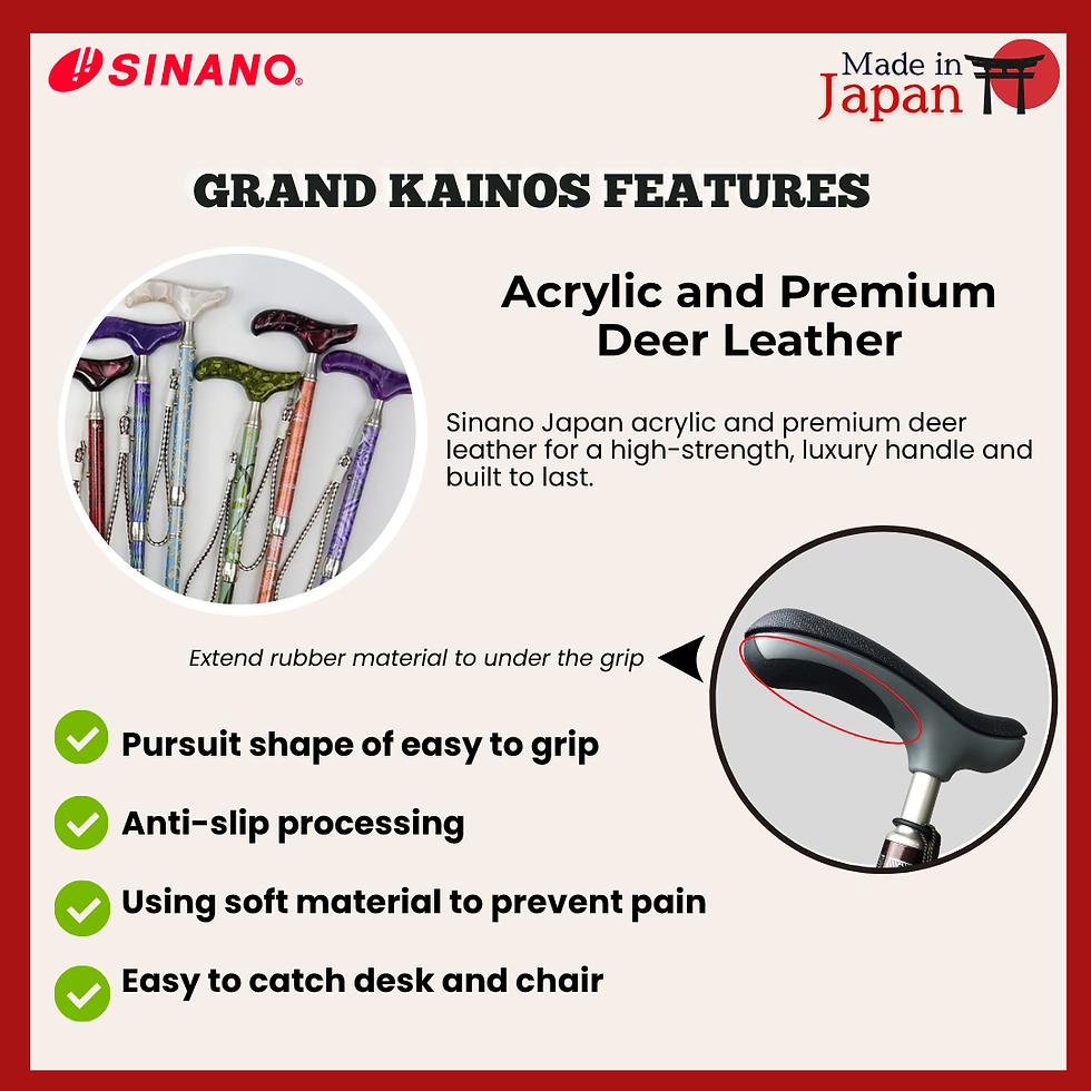 Thumbnail: Sinano Japan Grand Kainos Folding Cane