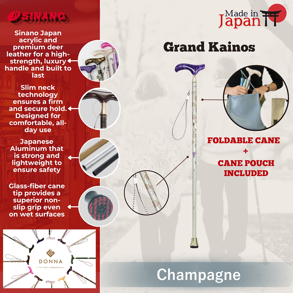 Thumbnail: Sinano Japan Grand Kainos Folding Cane