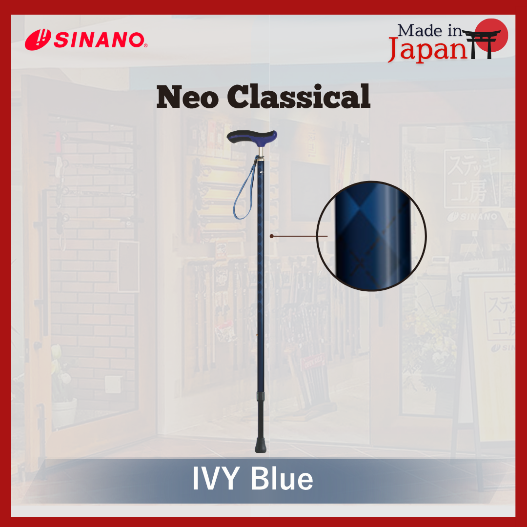 Sinano Japan Neo Classical Ivy Blue Walking Cane