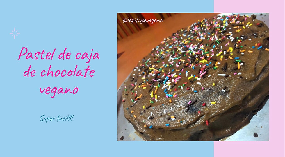 Pastel de chocolate vegano, Con harina preparada 
