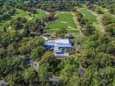 aerial view of the clubhouse of the Arthur Hills Golf Course