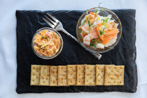 ceviche pimento crackers