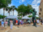 Art Festival with people walking around