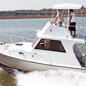 two story boat out on the water