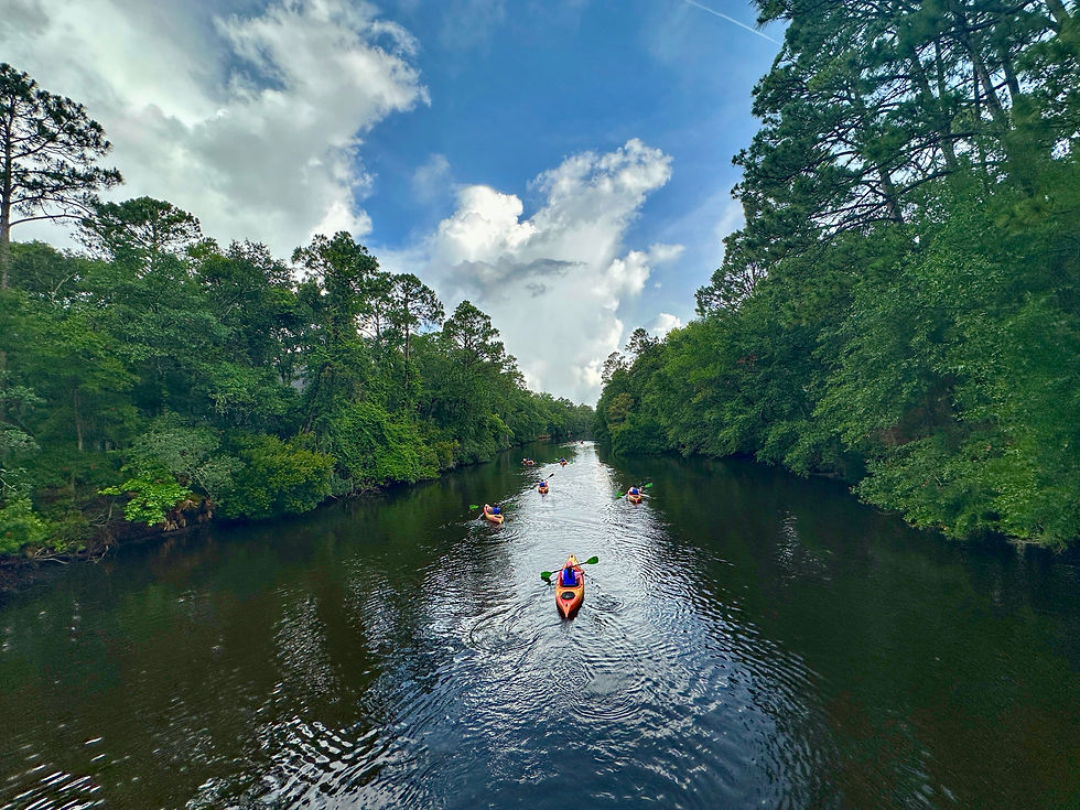 Kayaking the 11-mile lagoon