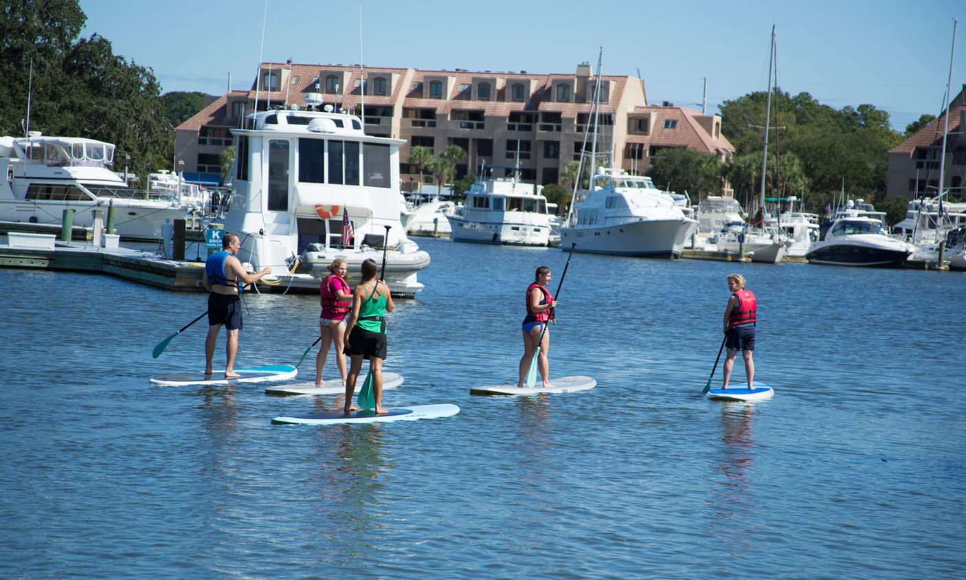 Paddleboarding at Shelter Cove