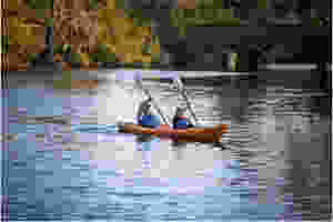 kayakers in palmetto dunes lagoon