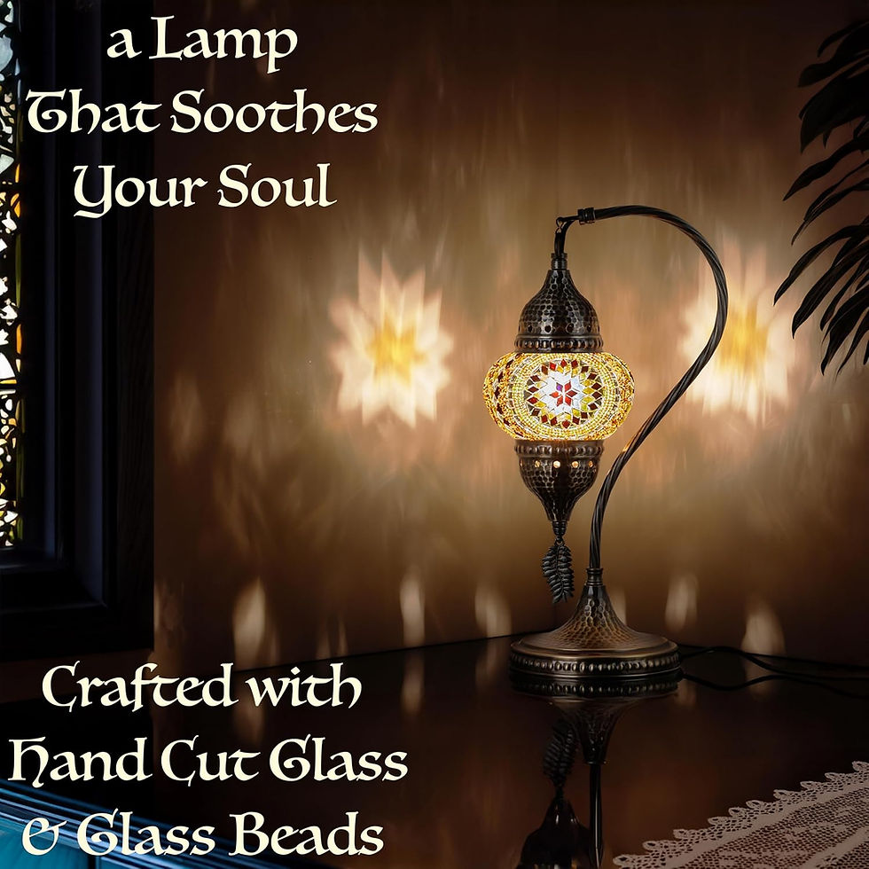 Thumbnail: DEMMEX Authentic Turkish Lamp, Made in Turkey, Turkish Moroccan Mosaic Table Be