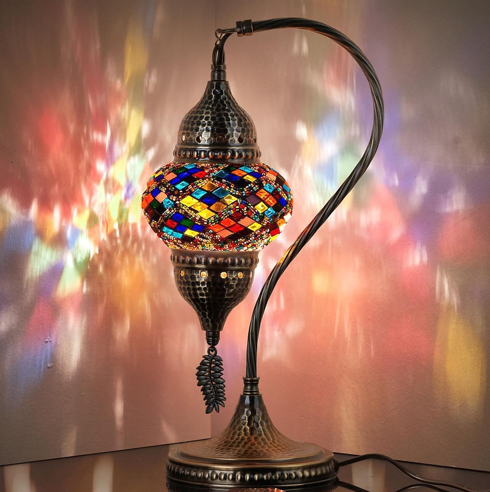 Thumbnail: DEMMEX Authentic Turkish Lamp, Made in Turkey, Turkish Moroccan Mosaic Table Be