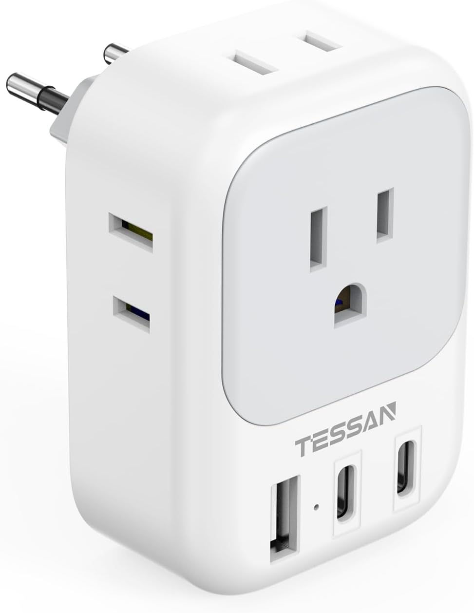 Thumbnail: European Travel Plug Adapter, TESSAN Type C Travel Adaptor with 4 Electrical Ou