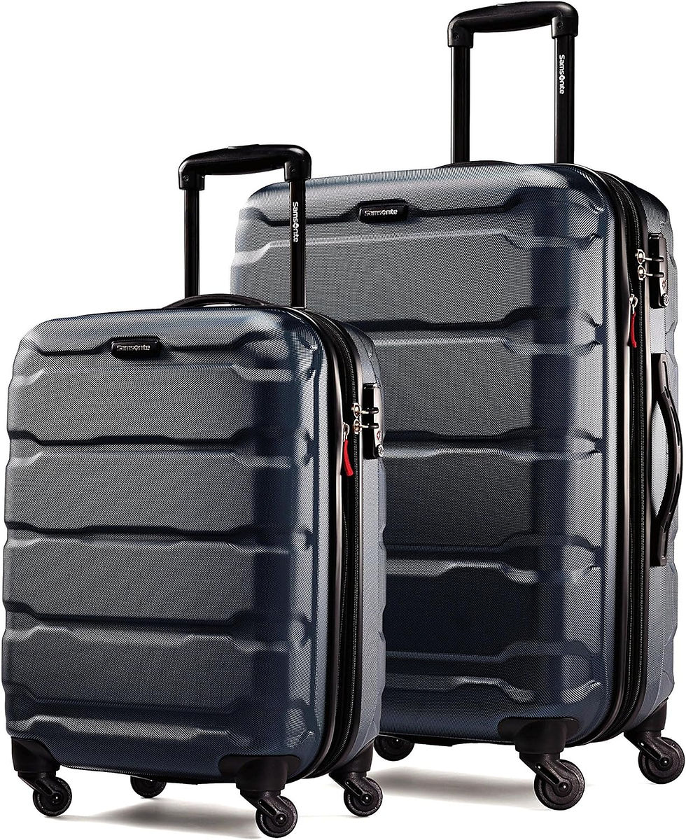 Thumbnail: Samsonite Omni PC Hardside Expandable Luggage with Spinner Wheels, Black, 2-Pie