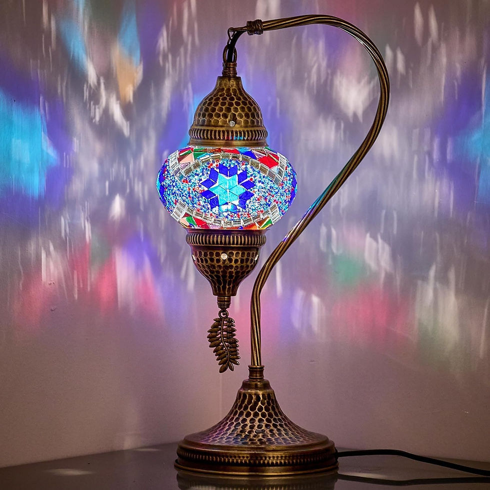 Thumbnail: DEMMEX Authentic Turkish Lamp, Made in Turkey, Turkish Moroccan Mosaic Table Be
