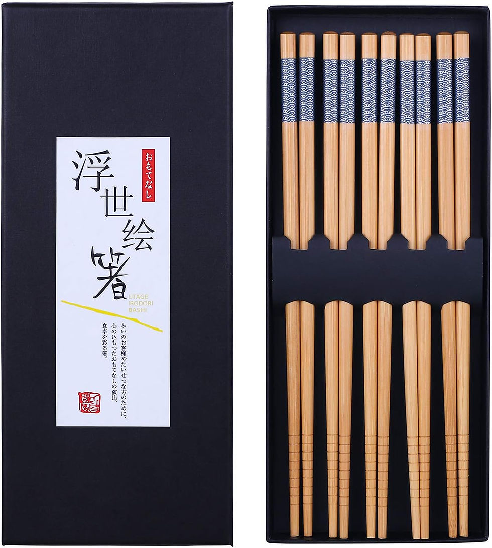Thumbnail: Antner Handmade Japanese Chopsticks Reusable Natural Wooden Chopstick with Box,