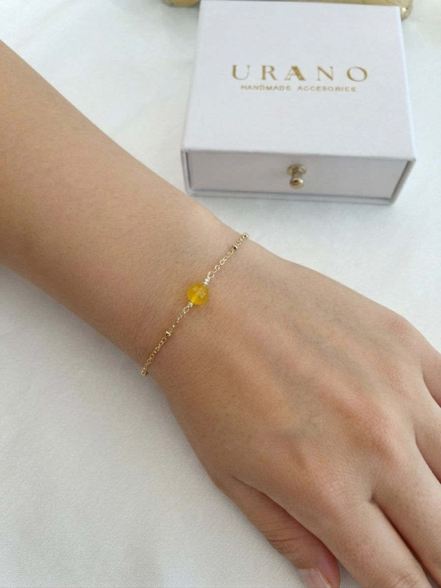 Miniatura: Pulsera cadena - piedra central 