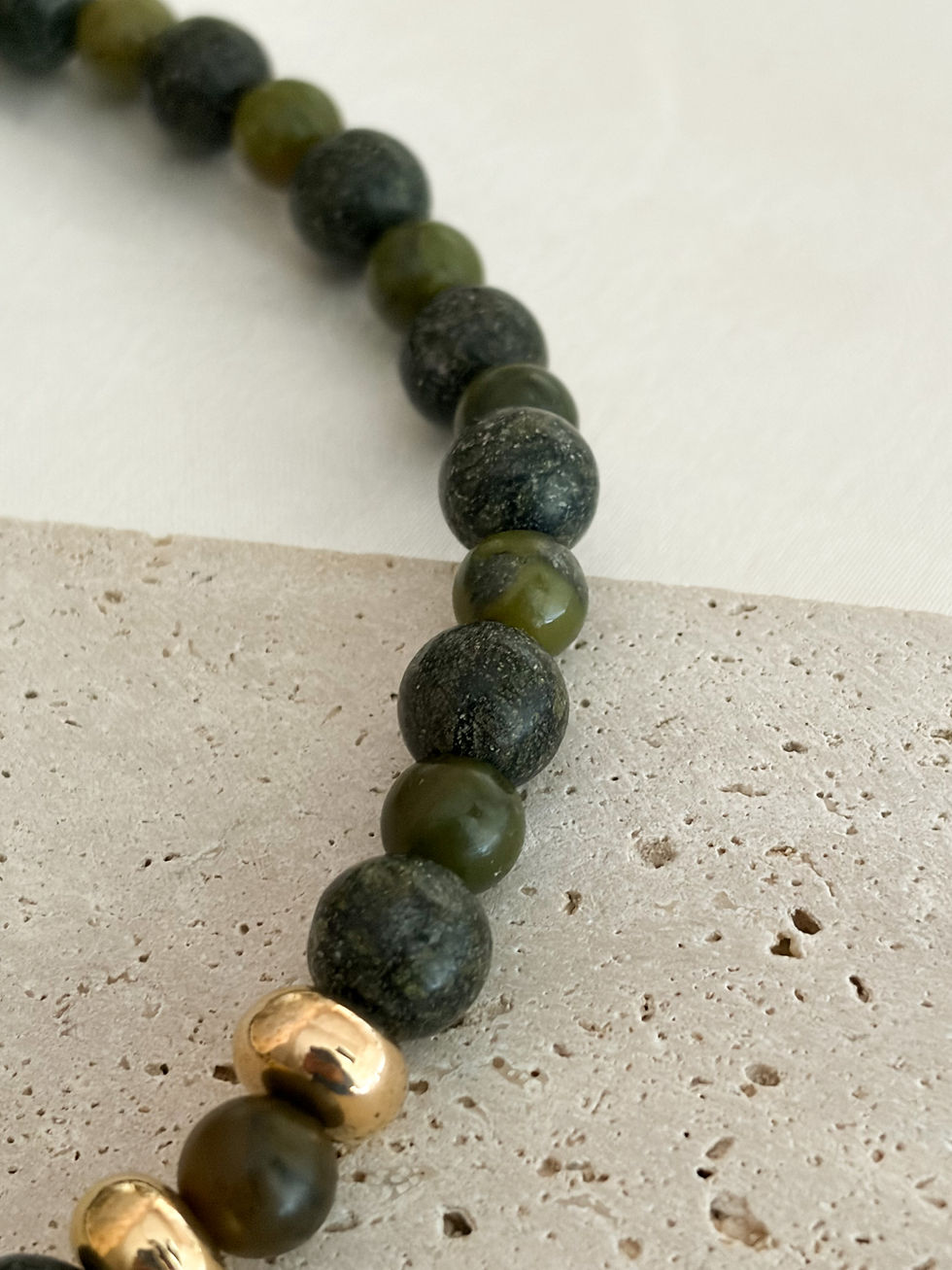 Miniatura: Collar Serpentina - Jaspe Verde