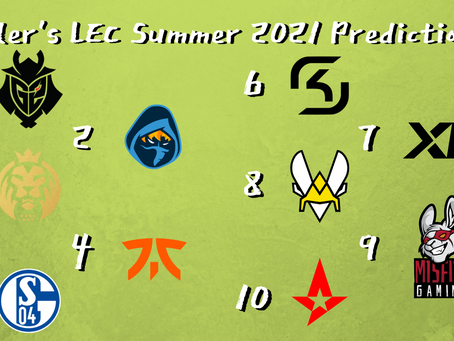 LEC Summer 2021 Predictions
