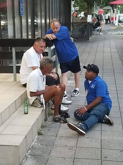Outreach walking the Streets