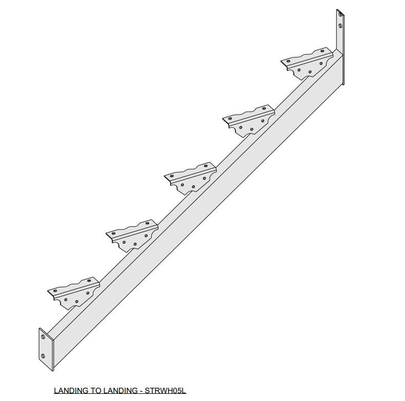Thumbnail: 5 Tread Stringer Pair HDG