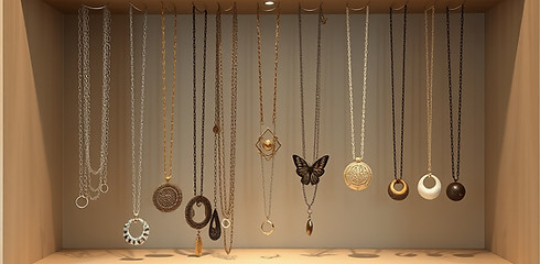 display chic and metal necklaces in a shelf.jpg