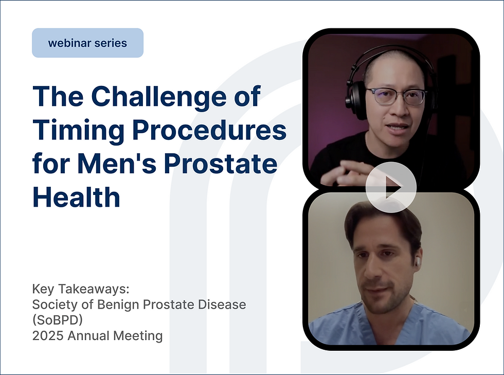 The challenge of timing procedures for men's prostate health- proudP webinar